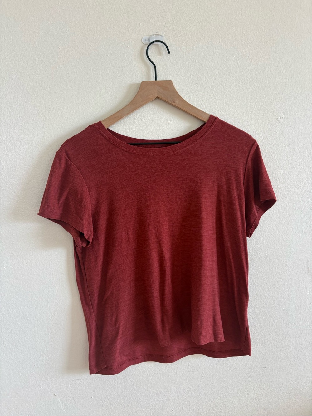 Women's Short Sleeve Burgundy Shirt